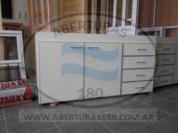 Bajo mesada con puertas macizas.