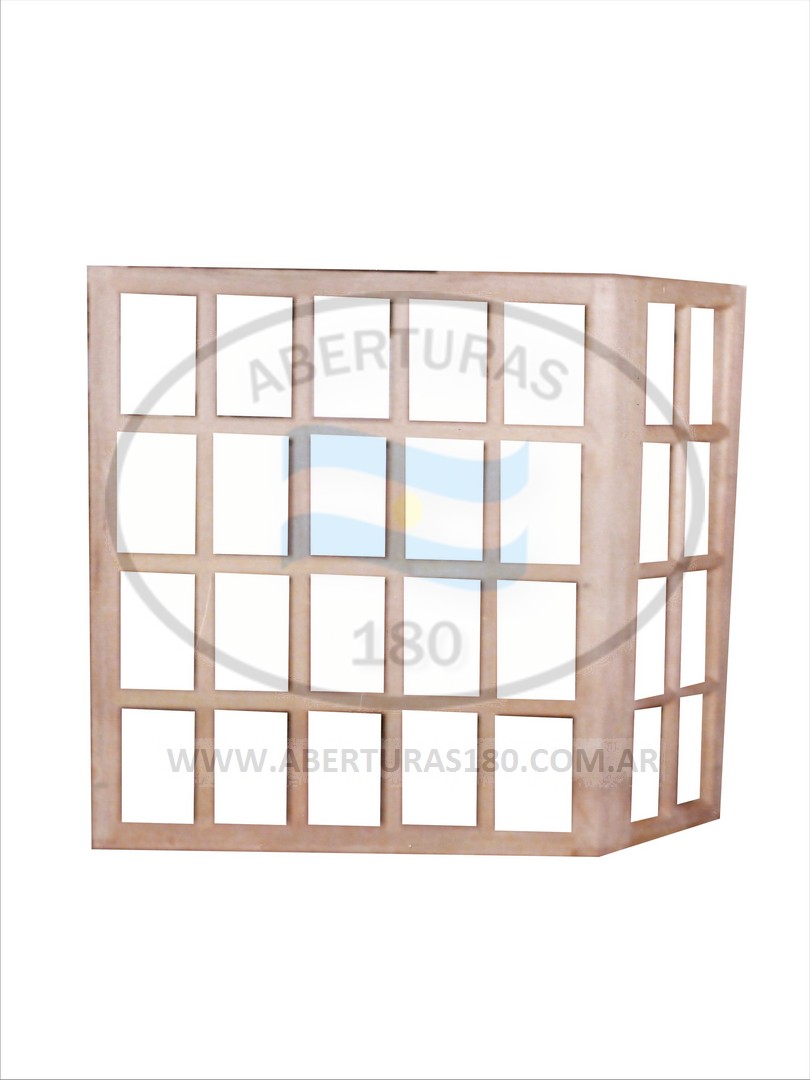 Bou windows fijo con un ala lateral.