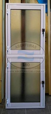Abertura linea herrero 2.40 X 0.90 c/ventana corrediza 2.40 x 0.45 vidrio comn y pao fijo c/vidrio fantasa. 
