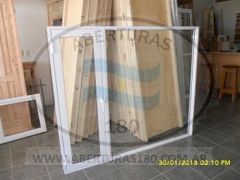 Ventanas de aluminio con rejas 1.80 x 1.50.