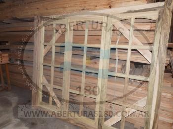 Ventana corrediza cedro 2.00 x 0.80 V.E 1/4.